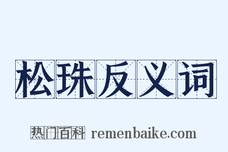 松珠反义词是什么意思的图片